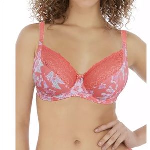 Freya Erin Underwire Plunge bra 30H Hot Coral